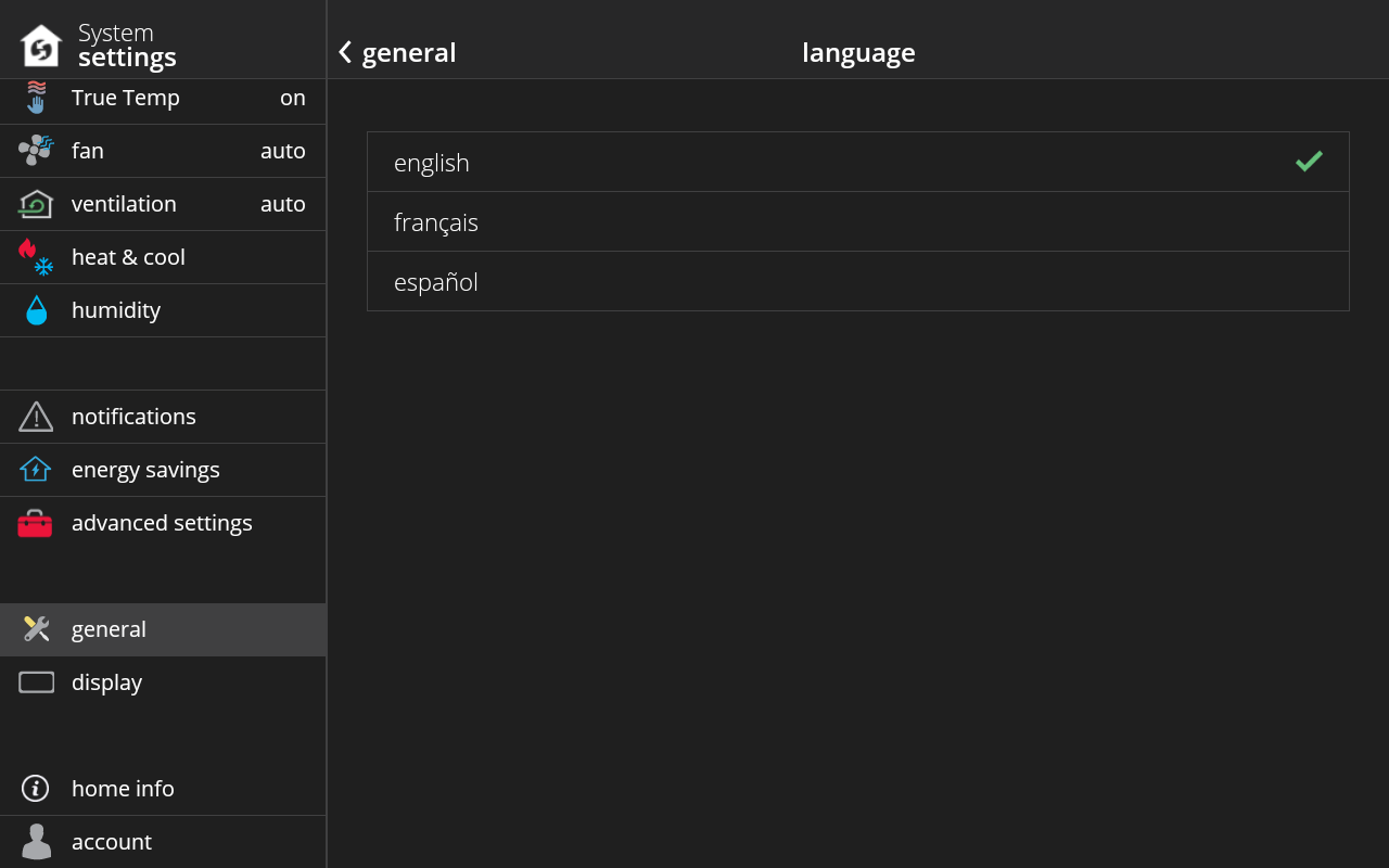 Display Language